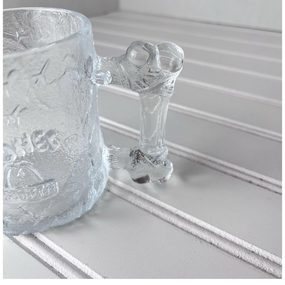 1993 McDonald's Flintstones Frosted Glass Mugs Set of 2 – Fred & Barney – VGC - Picture 6 of 12